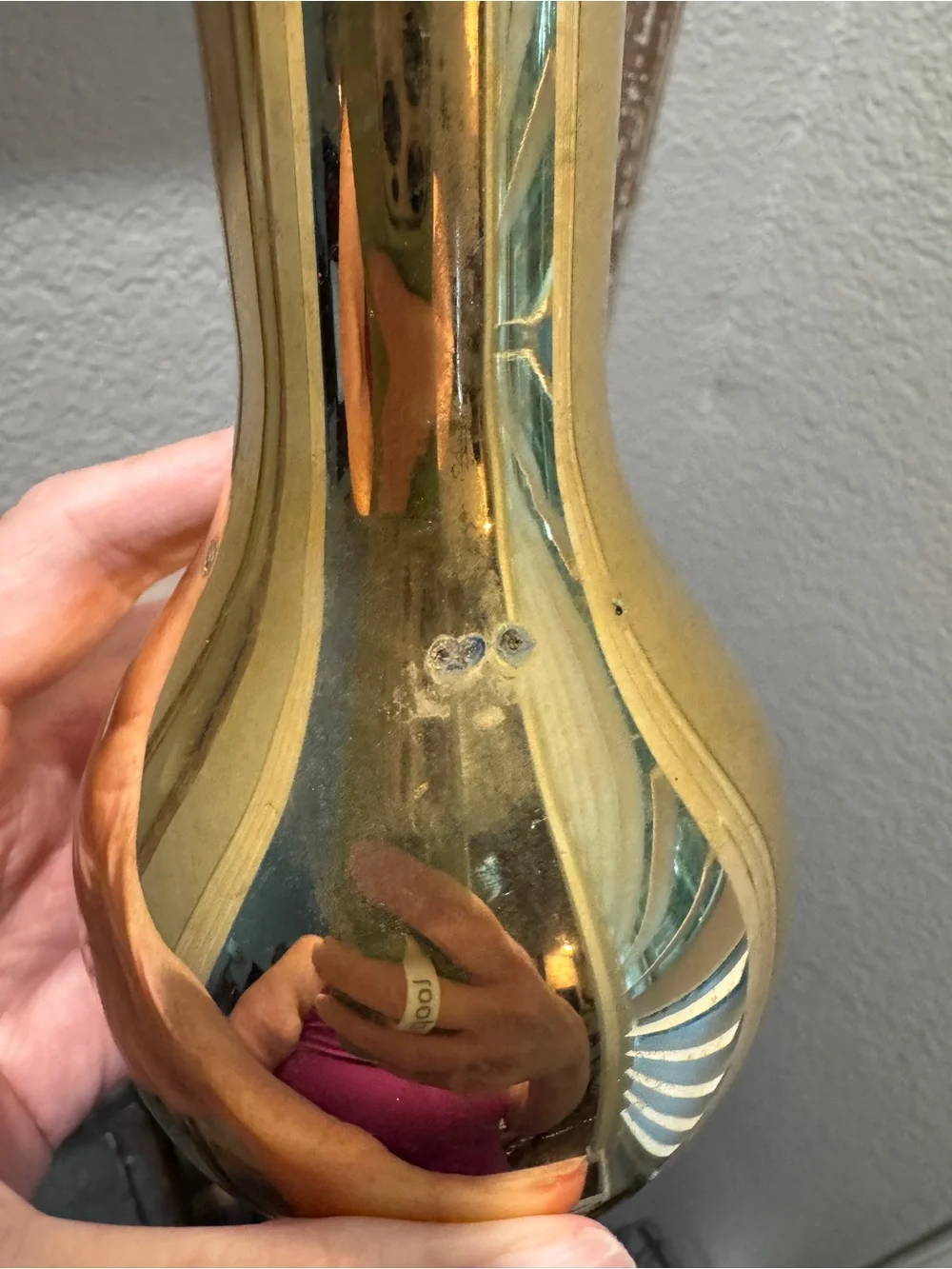 Georg Jensen CAFU Vase, Stainless Steel / 18 Carat Gold